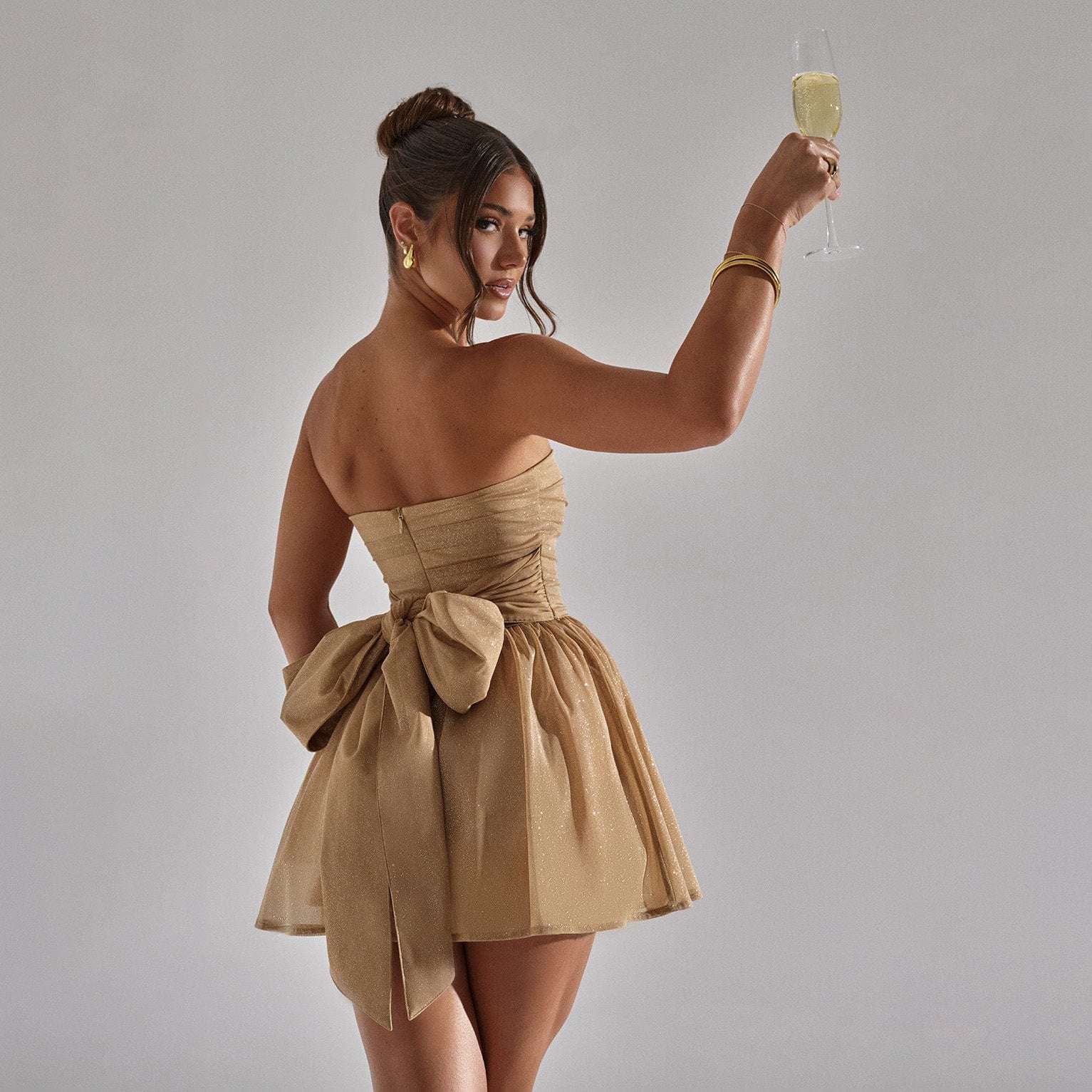 Julia™ | MINIVESTIDO CON BROCADO