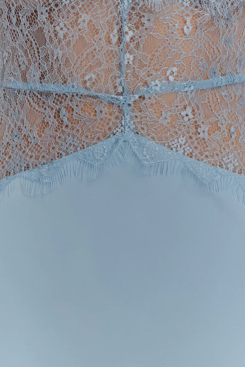 Elara™ | VESTIDO MAXI ENCAJE DE SATÉN