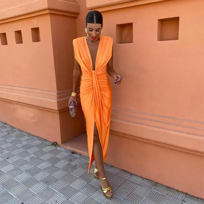 Selena | Vestido Drapé Ardiente