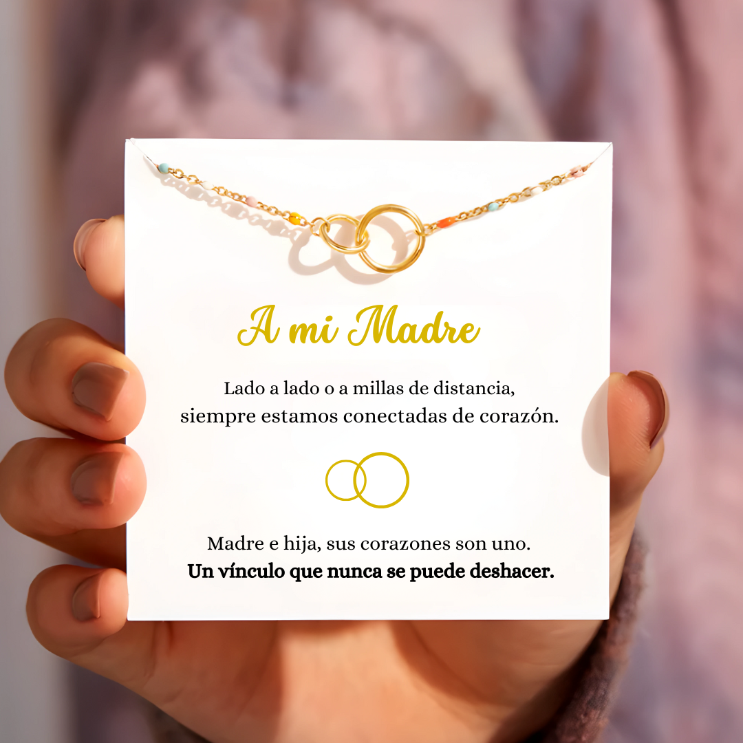 Pulsera Corazones Unidos - A mi Madre