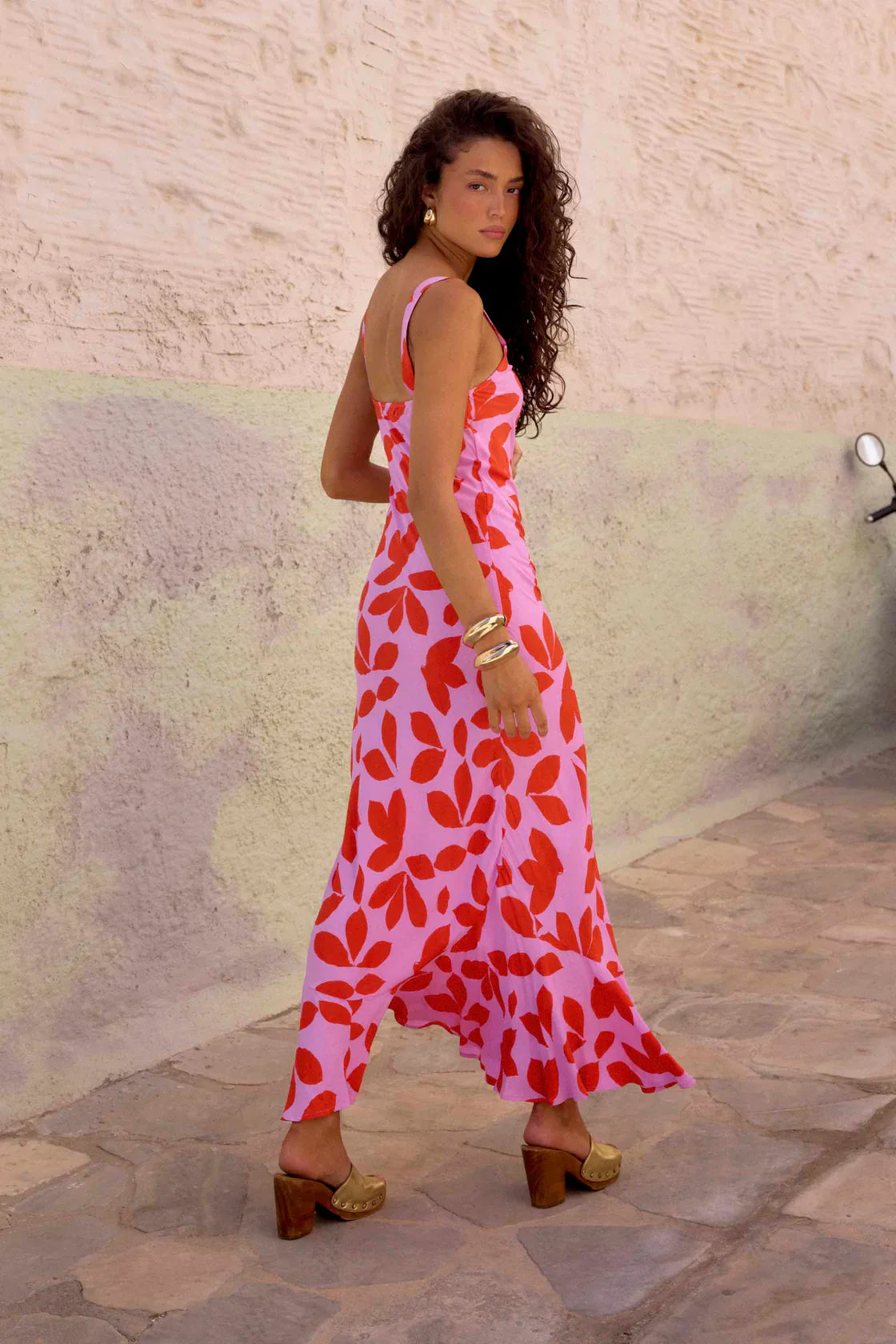 Luna™ | VESTIDO MAXI NEGRO CON LUNARES