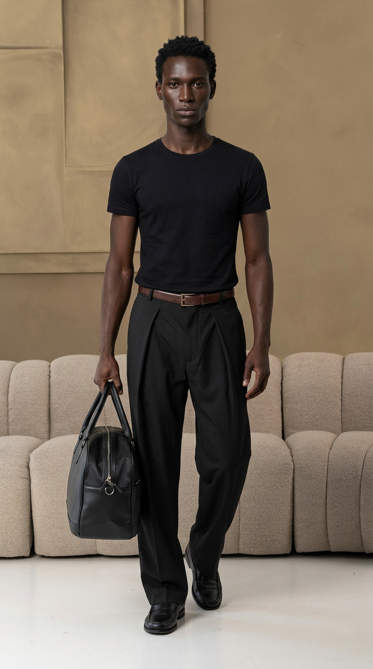 Pantalones Sócrates anchos negros