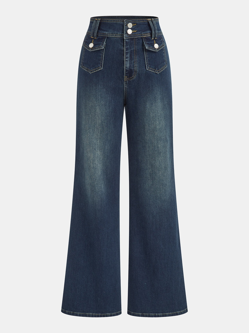 Paula™ | JEANS DE TIRO ALTO DE PIERNA ANCHA