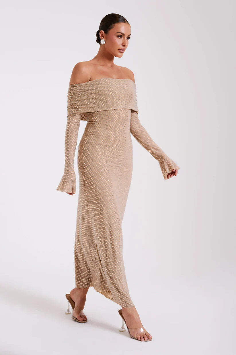 Ariadna™ | VESTIDO MAXI DE HOMBROS DESCUBIERTOS
