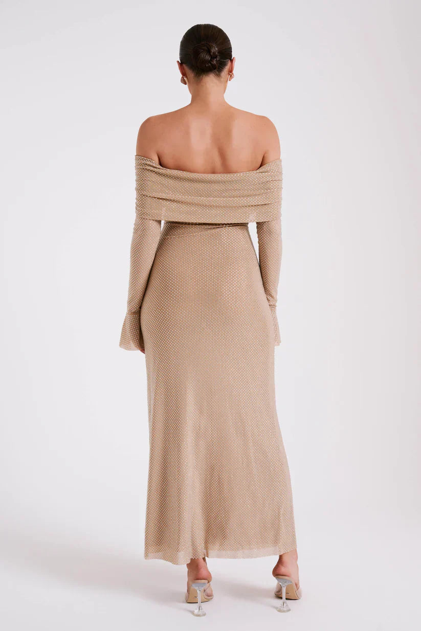 Ariadna™ | VESTIDO MAXI DE HOMBROS DESCUBIERTOS