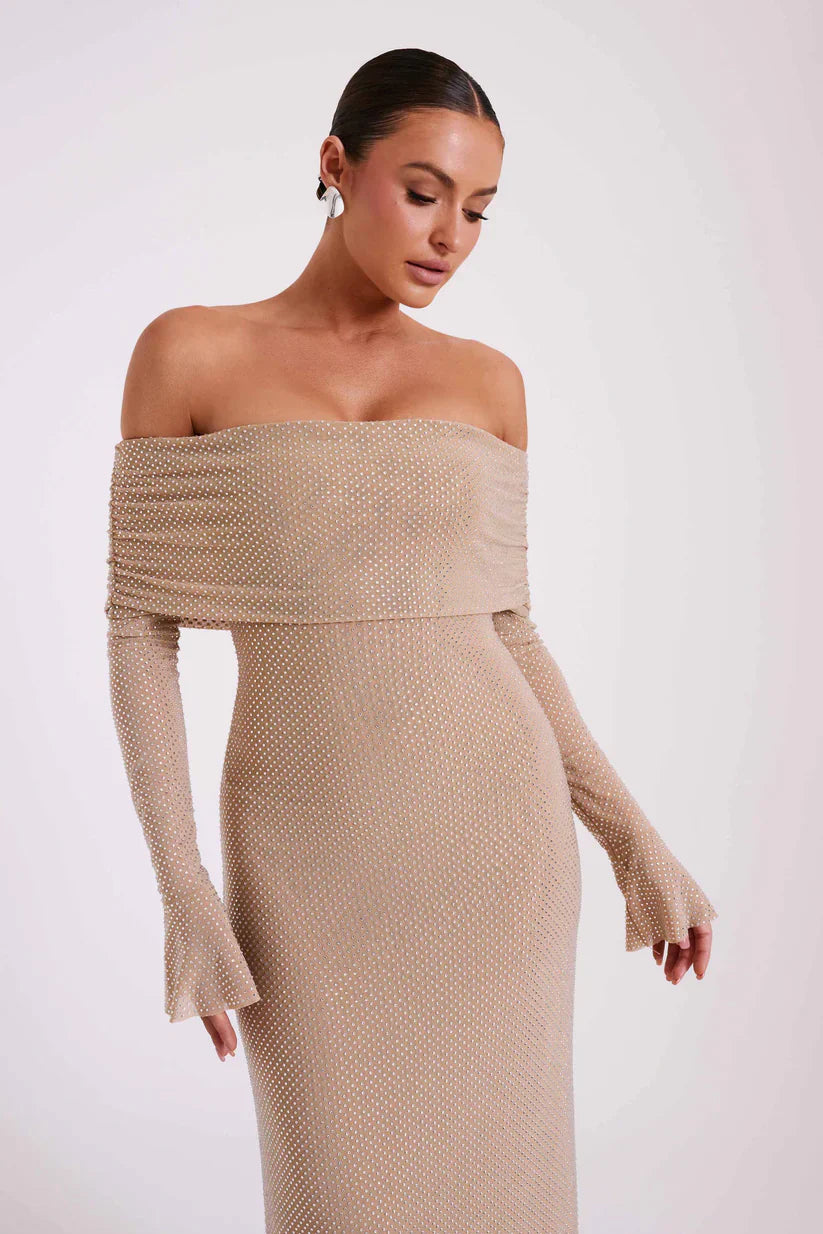 Ariadna™ | VESTIDO MAXI DE HOMBROS DESCUBIERTOS