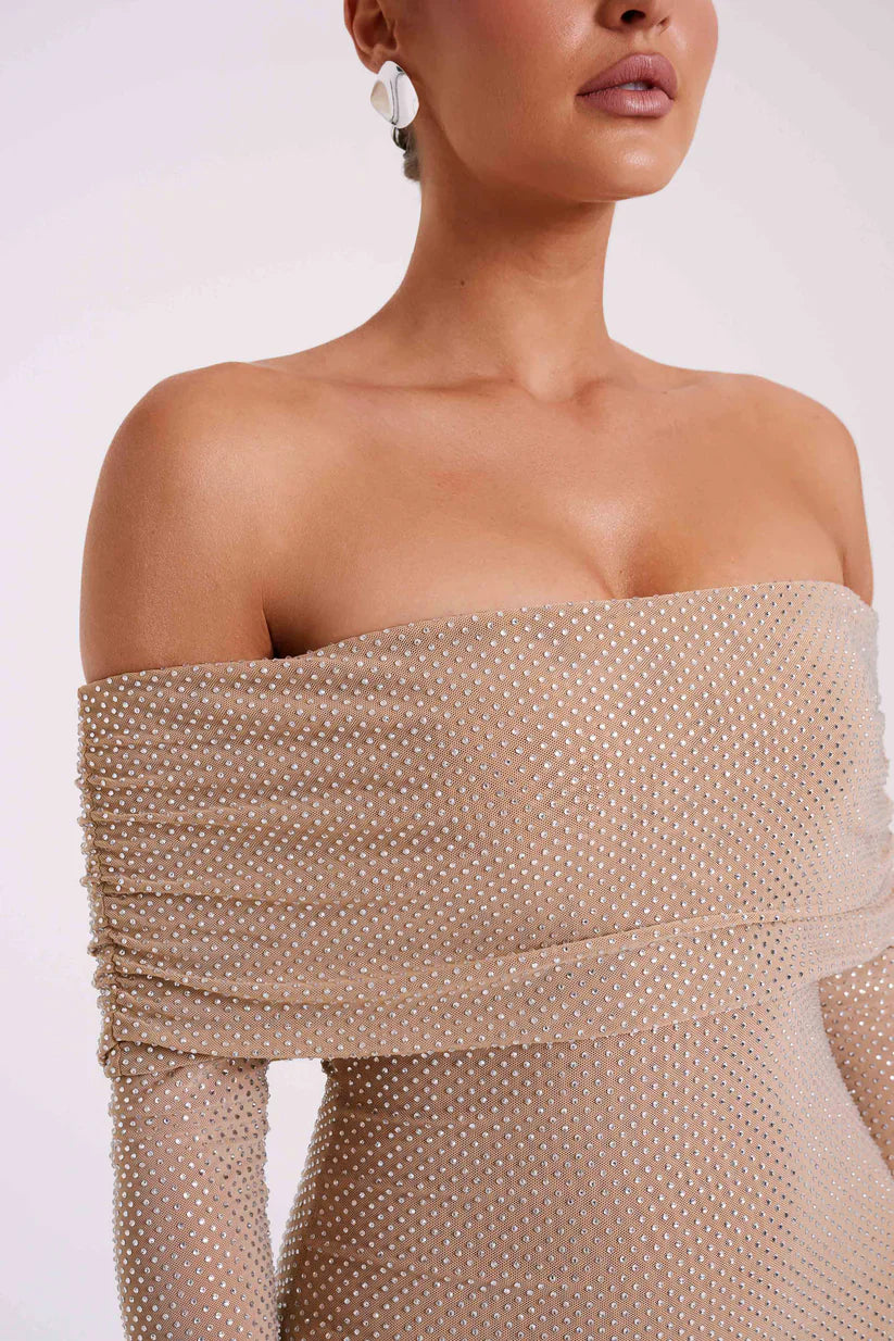Ariadna™ | VESTIDO MAXI DE HOMBROS DESCUBIERTOS