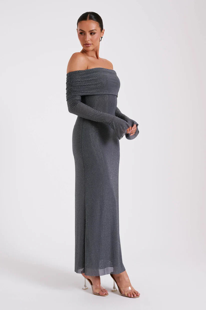 Ariadna™ | VESTIDO MAXI DE HOMBROS DESCUBIERTOS