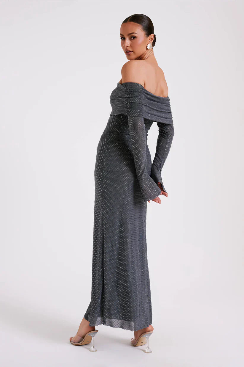 Ariadna™ | VESTIDO MAXI DE HOMBROS DESCUBIERTOS