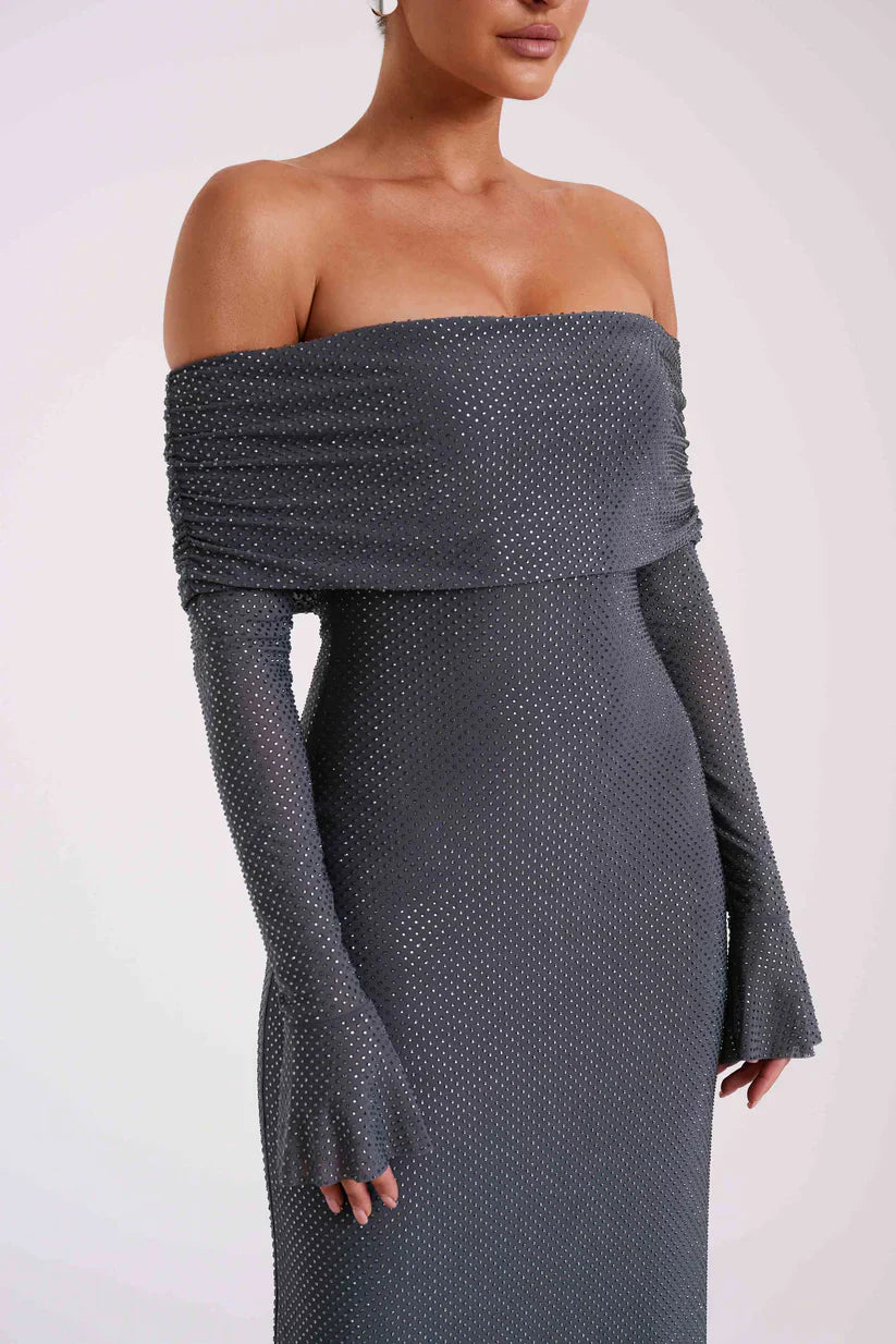 Ariadna™ | VESTIDO MAXI DE HOMBROS DESCUBIERTOS