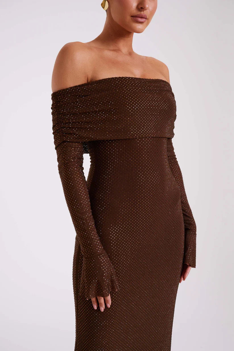 Ariadna™ | VESTIDO MAXI DE HOMBROS DESCUBIERTOS