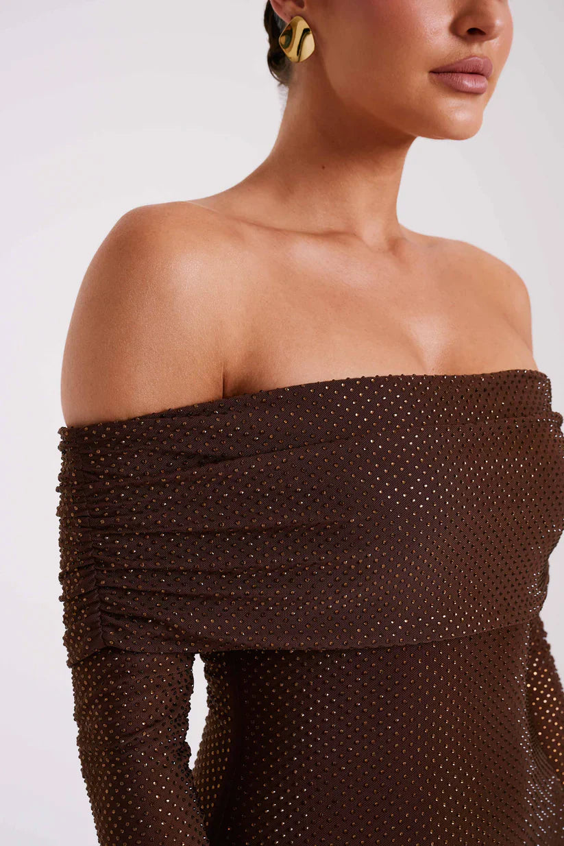 Ariadna™ | VESTIDO MAXI DE HOMBROS DESCUBIERTOS