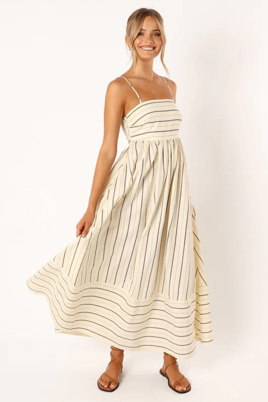 Lynsey™ | VESTIDO MAXI A RAYAS