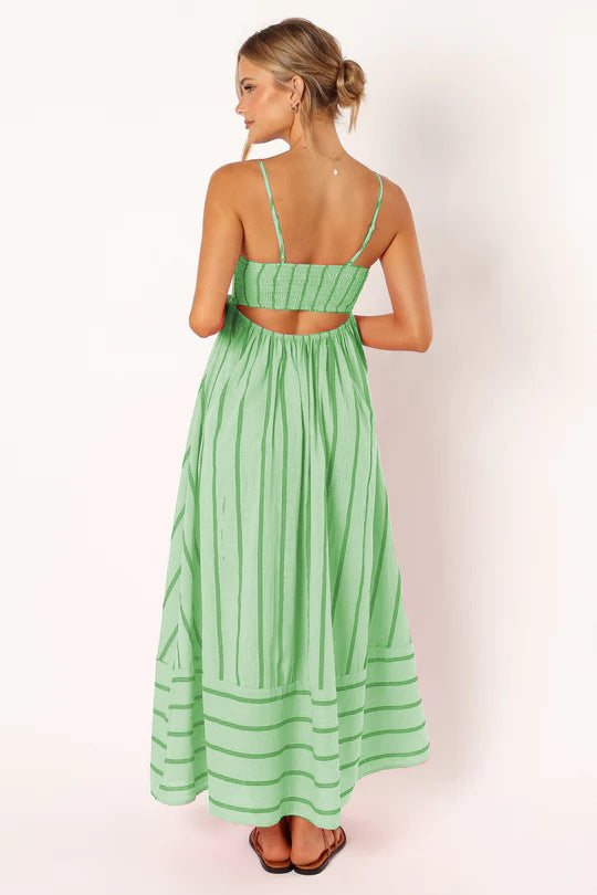 Lynsey™ | VESTIDO MAXI A RAYAS