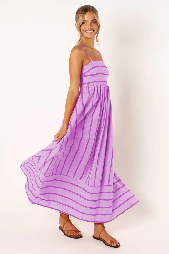 Lynsey™ | VESTIDO MAXI A RAYAS