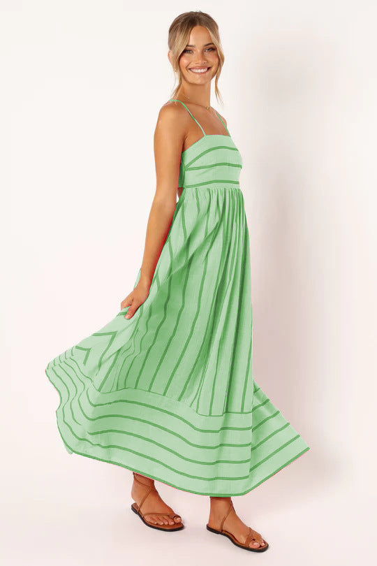 Lynsey™ | VESTIDO MAXI A RAYAS