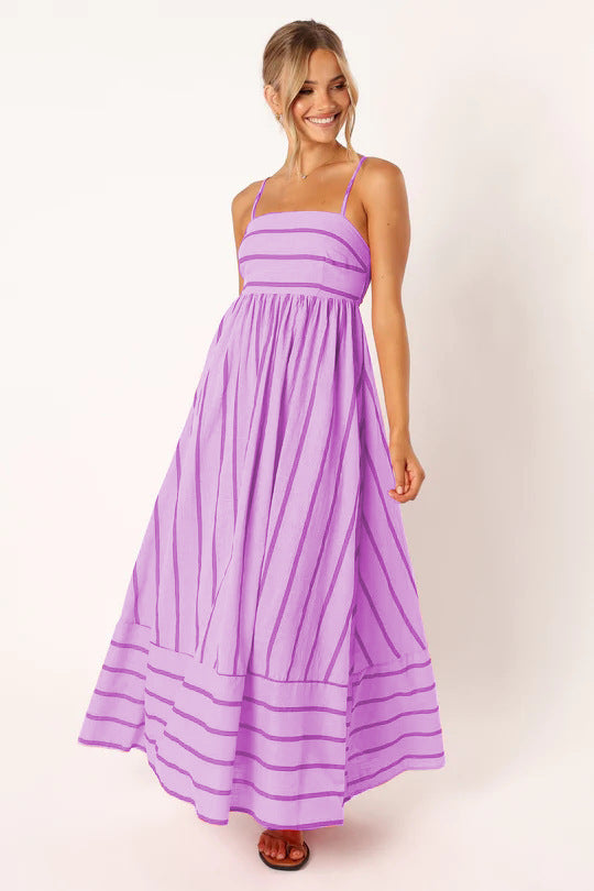 Lynsey™ | VESTIDO MAXI A RAYAS
