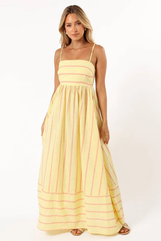 Lynsey™ | VESTIDO MAXI A RAYAS