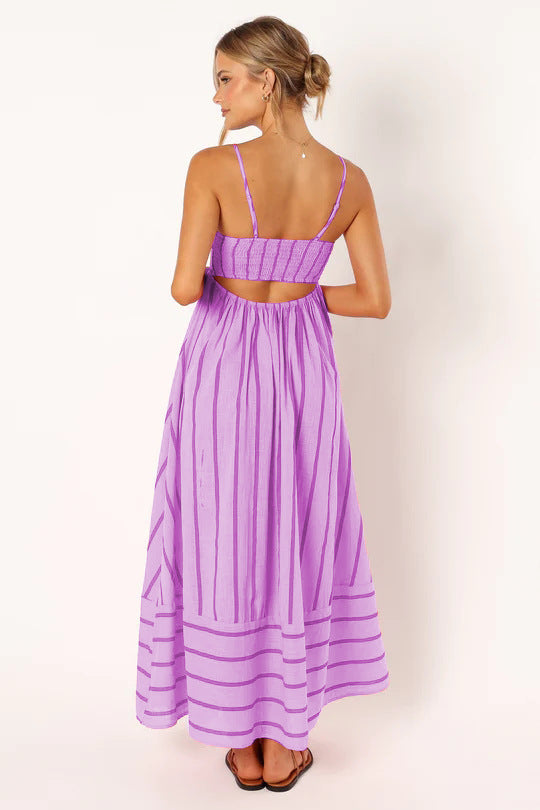 Lynsey™ | VESTIDO MAXI A RAYAS