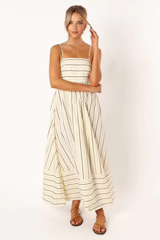 Lynsey™ | VESTIDO MAXI A RAYAS