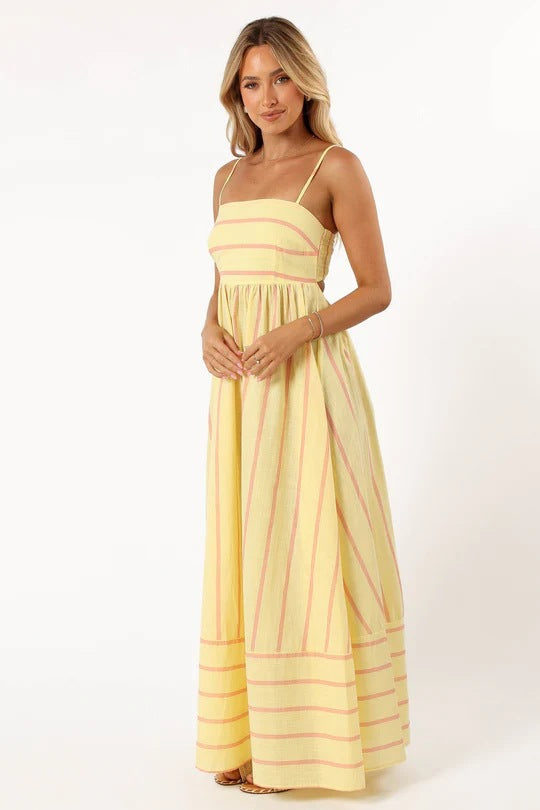 Lynsey™ | VESTIDO MAXI A RAYAS