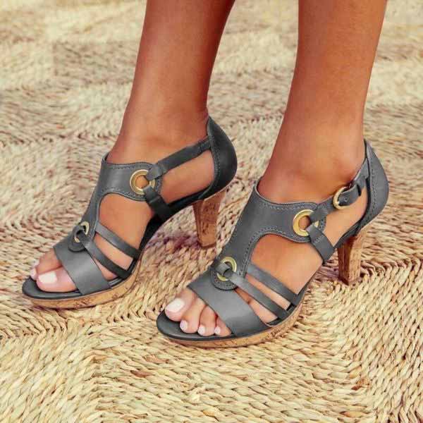 Alejandra™ | TACONES ELEGANTES CON HEBILLA METÁLICA Y TACÓN BAJO SOFISTICADO