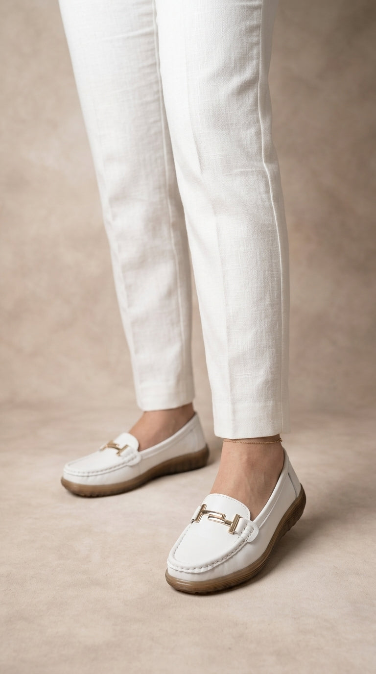 Mocasines de cuero genuino