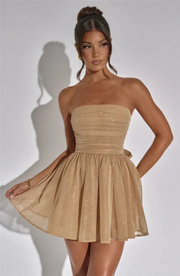 Julia™ | MINIVESTIDO CON BROCADO