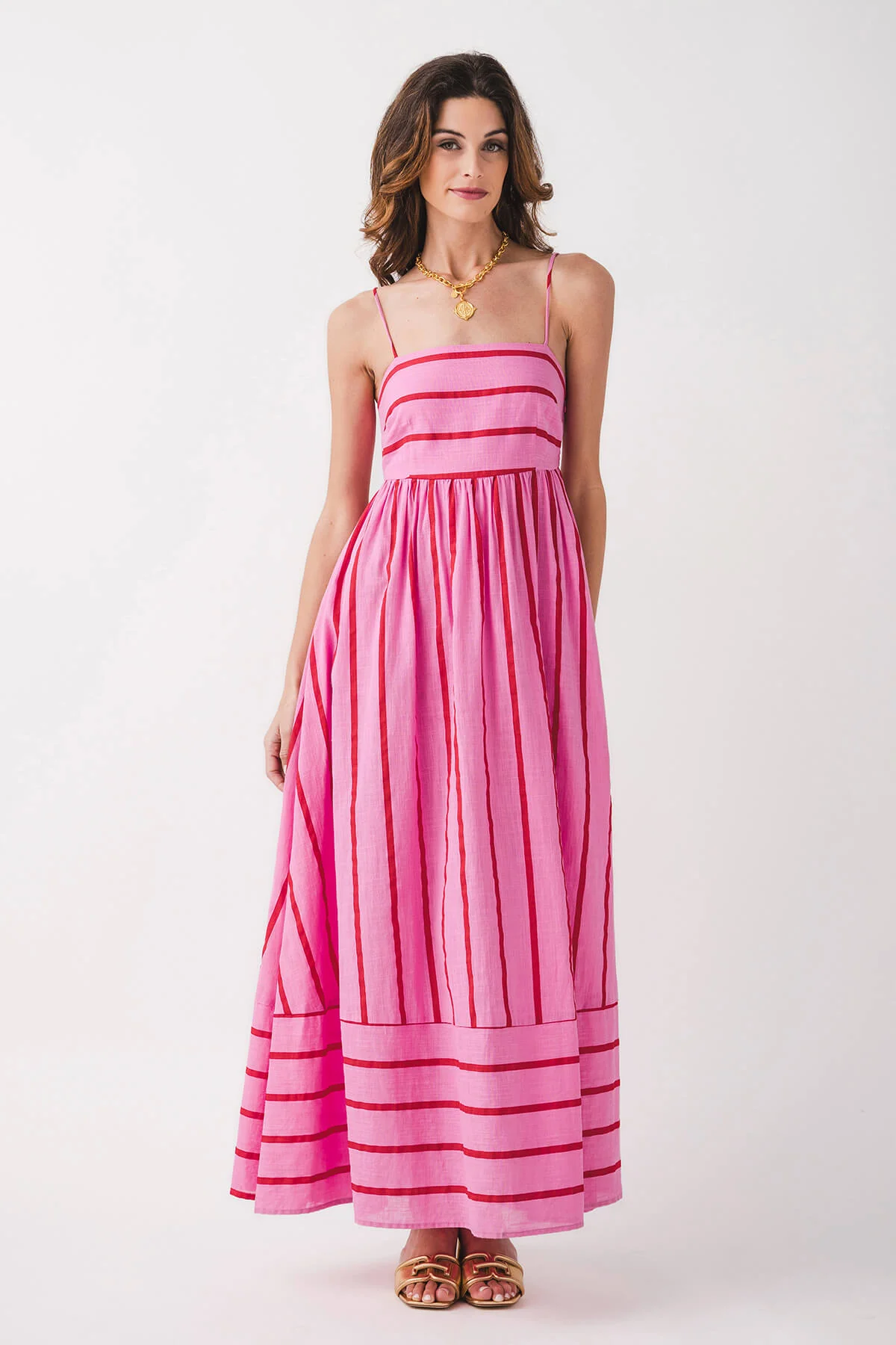 Lynsey™ | VESTIDO MAXI A RAYAS