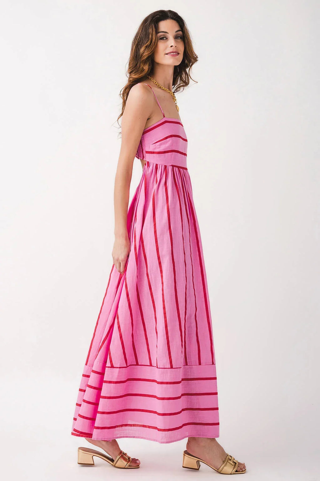 Lynsey™ | VESTIDO MAXI A RAYAS
