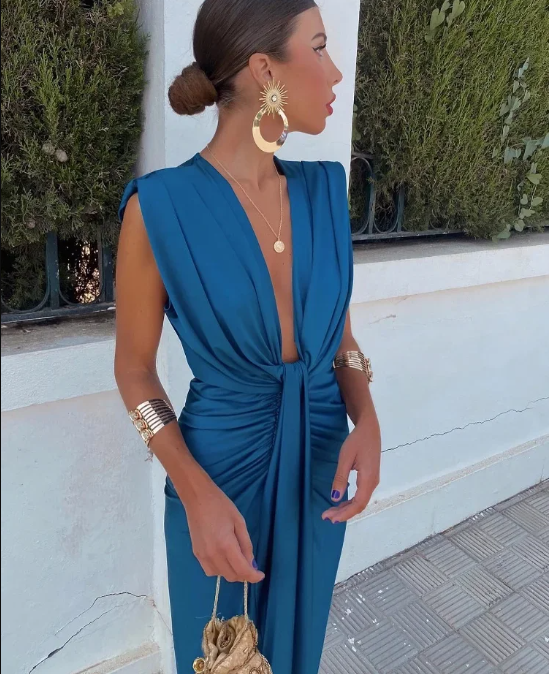Selena | Vestido Drapé Ardiente
