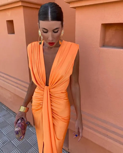 Selena | Vestido Drapé Ardiente
