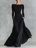 Fiorella™ | VESTIDO LARGO MODERNO EN CREPÉ