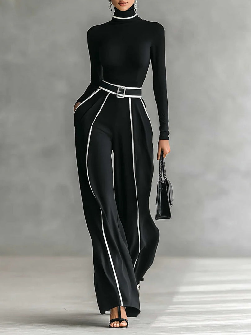 Renata™ | CONJUNTO DE CUELLO ALTO Y PANTALÓN ELEGANTE