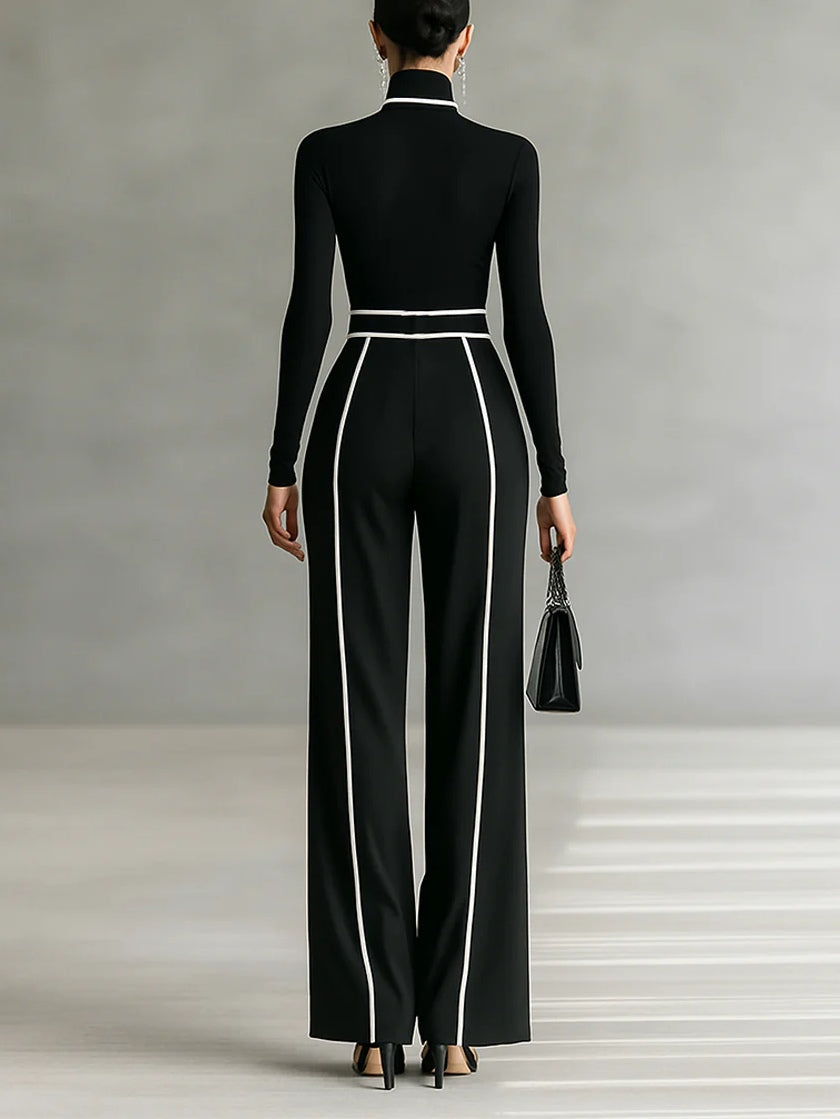Renata™ | CONJUNTO DE CUELLO ALTO Y PANTALÓN ELEGANTE