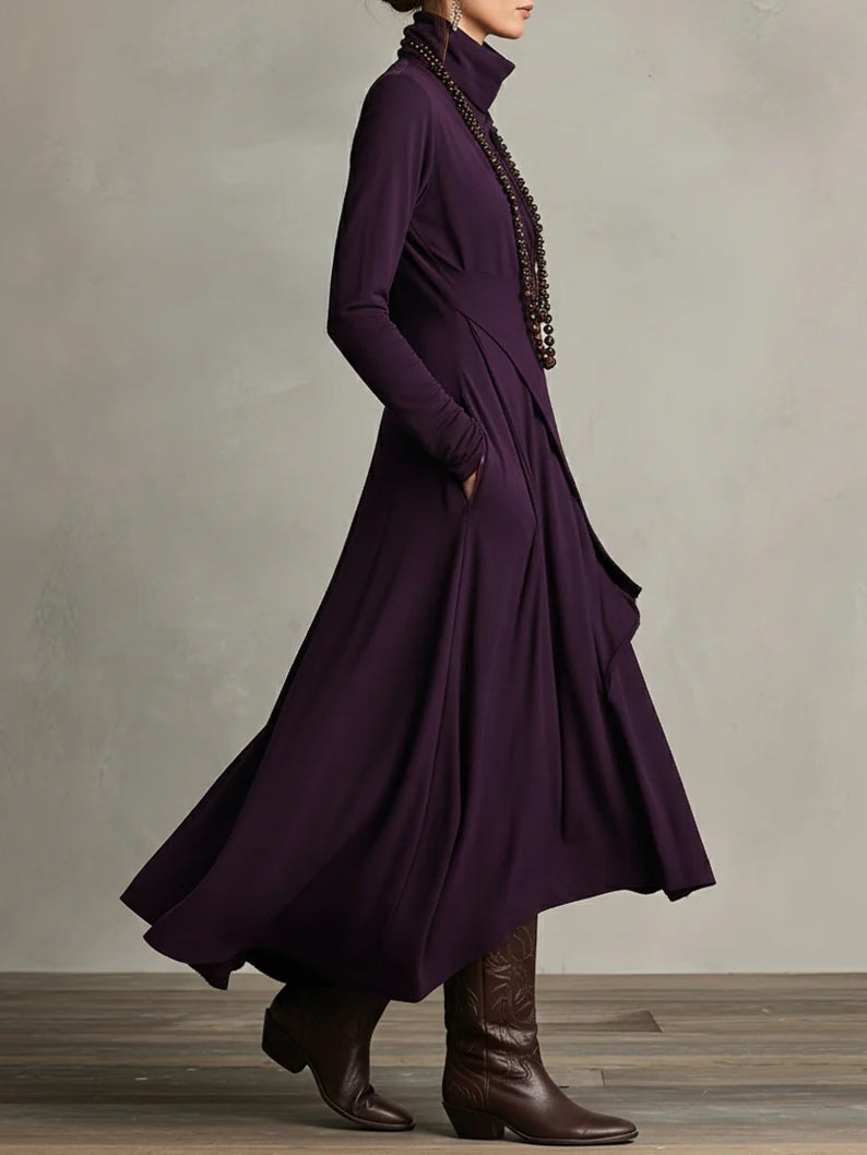 Giorgia™ | VESTIDO MAXI PLISADO ASIMÉTRICO