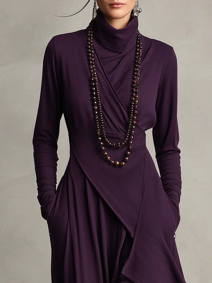 Giorgia™ | VESTIDO MAXI PLISADO ASIMÉTRICO
