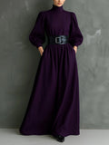 Isabella™ | VESTIDO LARGO ELEGANTE AJUSTADO CON CUELLO ALTO Y MANGAS LARGAS
