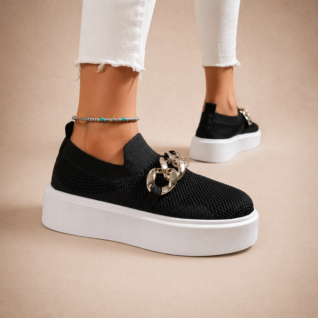 Maria- Zapatos con cadena De Metal