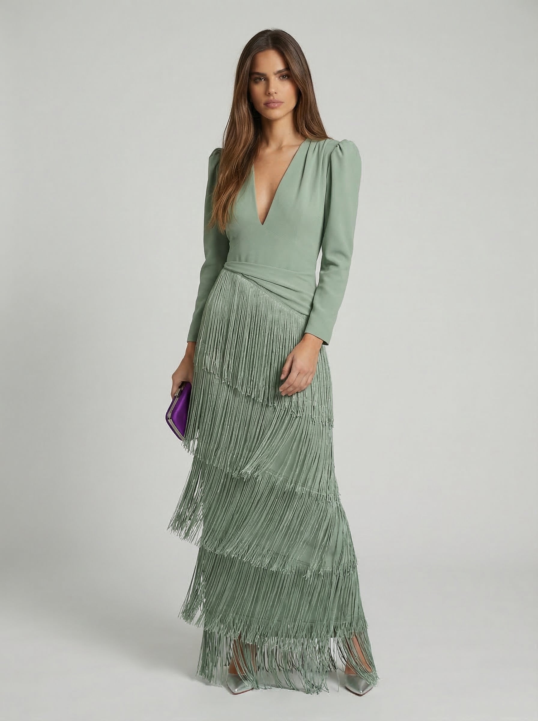 Salvia | Vestido Flecos