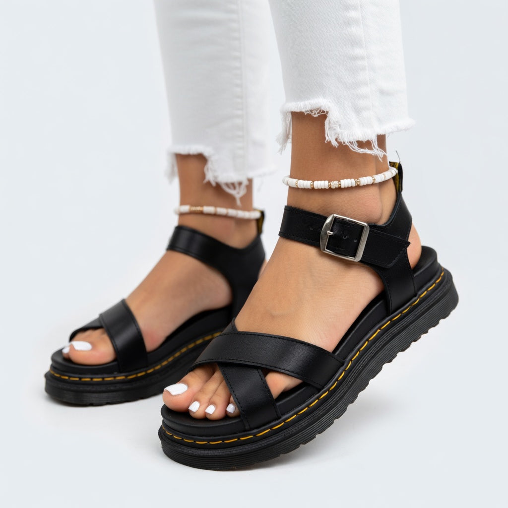 Renata™ | SANDALIAS URBANAS DE PLATAFORMA CON CORREAS AJUSTABLES Y ACABADO SUAVE
